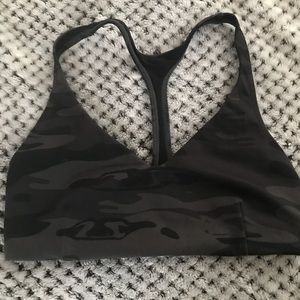 Lululemon light support, camo sports bra